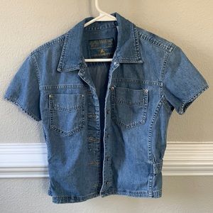 Vintage Liz Claiborne Lizwear denim jacket short sleeved